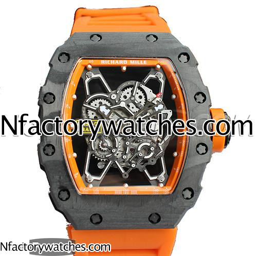 3A理查德·米勒Richard Mille RM 35-01 橙色 碳纖維錶殼 藍寶石水晶玻璃 通透錶盤