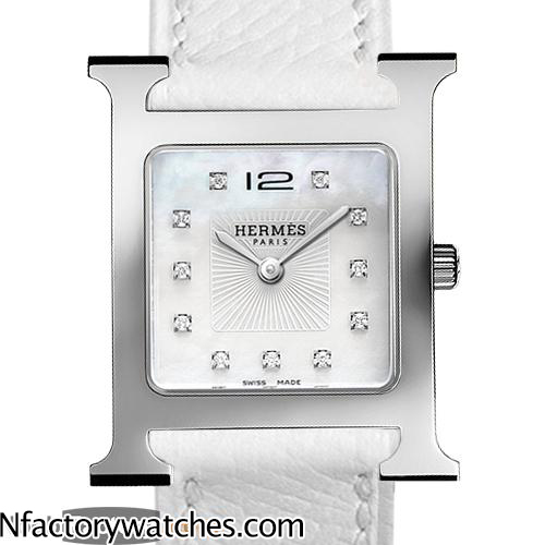 3A愛馬仕Hermes  H Hour 系列 036810WW00 女款 瑞士原裝石英機芯 316L不鏽鋼 藍寶石水晶玻璃 白色錶盤
