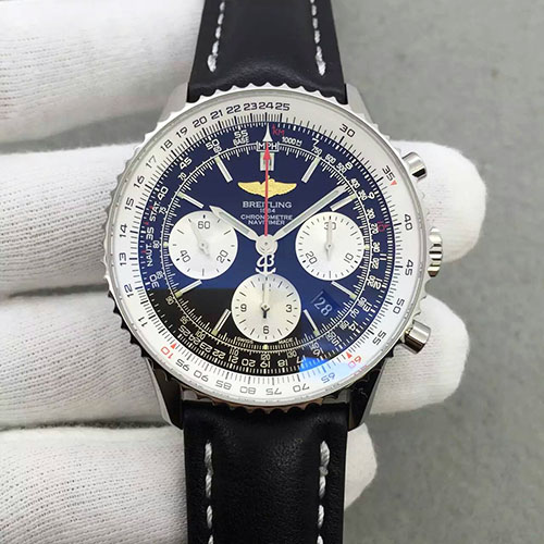 3A百年靈 Breitling 航空計時腕錶 “太陽的后裔”皮帶款 搭載7750機芯 藍寶石鏡面 JF出品