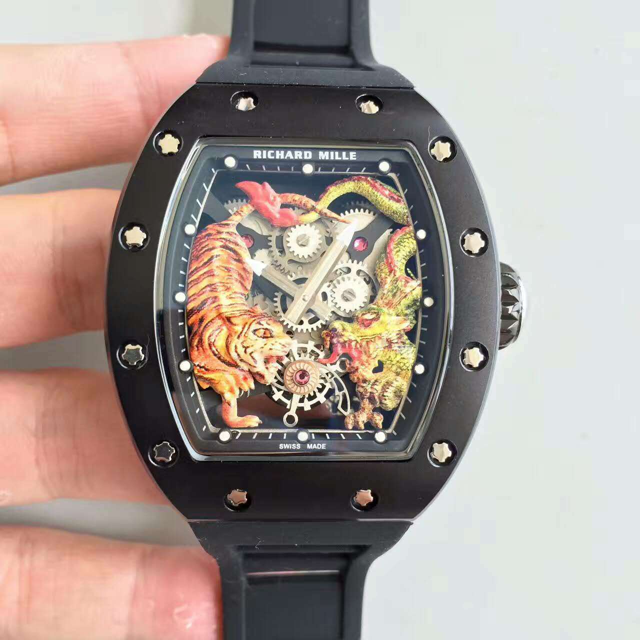 理查德米勒 RM51-01＂龍虎爭霸＂腕錶 搭載進口機械機芯 44x52mm