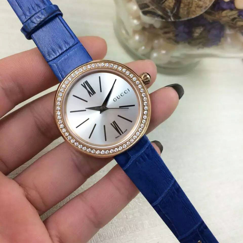 3A古馳 Gucci 女神錶搭載瑞士石英機芯 金屬物礦物質高硬度玻璃 原裝針扣