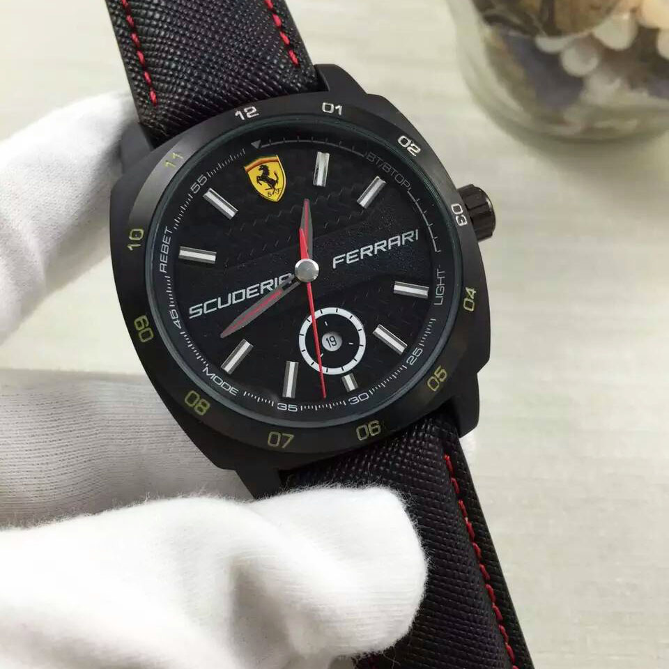 3A法拉利 Ferrari 經典高性能時尚跑車腕錶搭載進口石英機芯 316精鋼 原裝針扣 