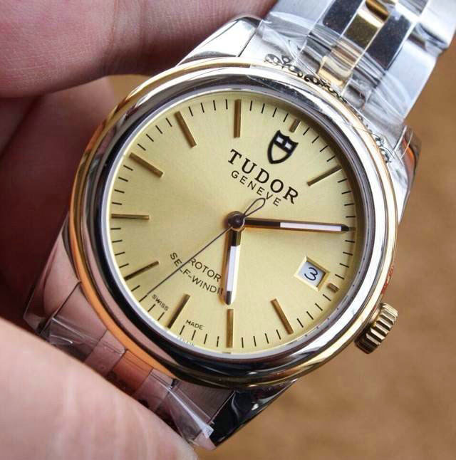 3A帝舵 Tudor 駿玨系列 55003-68053 機械男錶金色錶盤