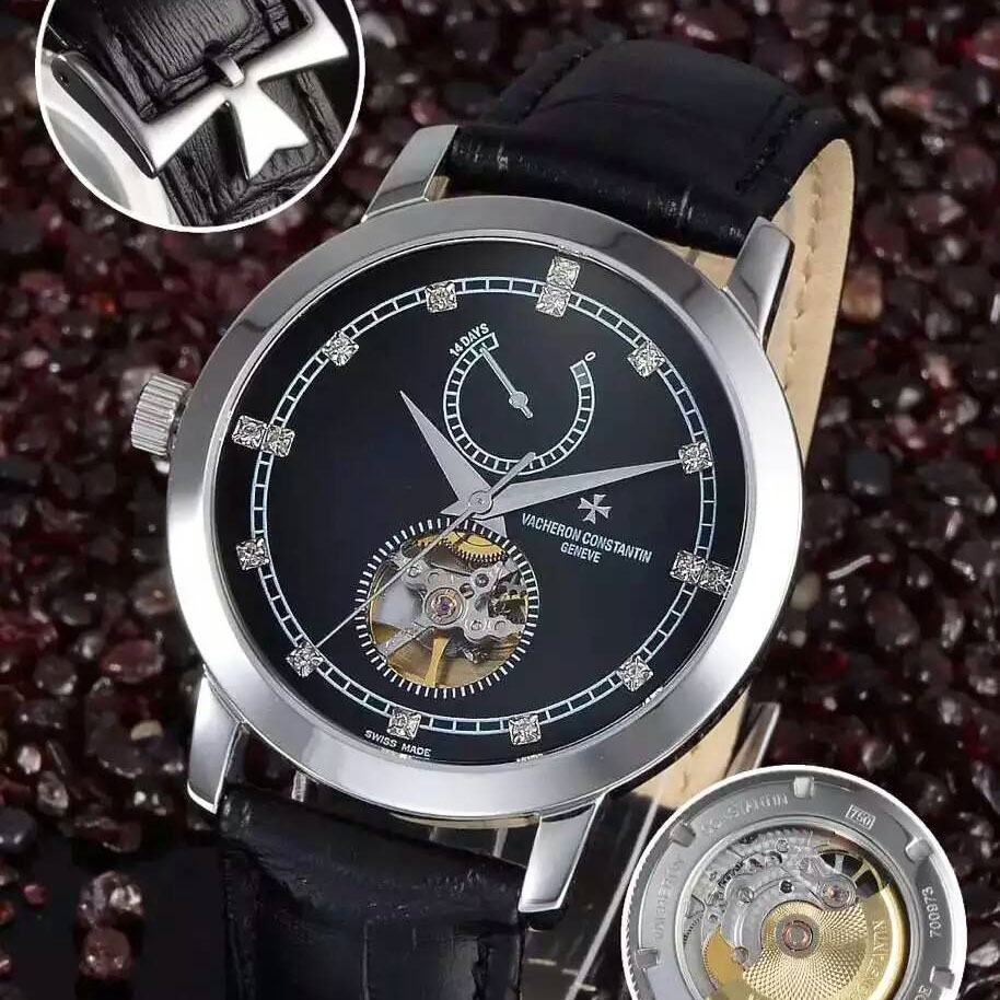 3A江詩丹頓巴塞爾鐘錶展 新款男士腕錶 搭載鏤空動力儲蓄進口2824機芯 藍寶石鏡面