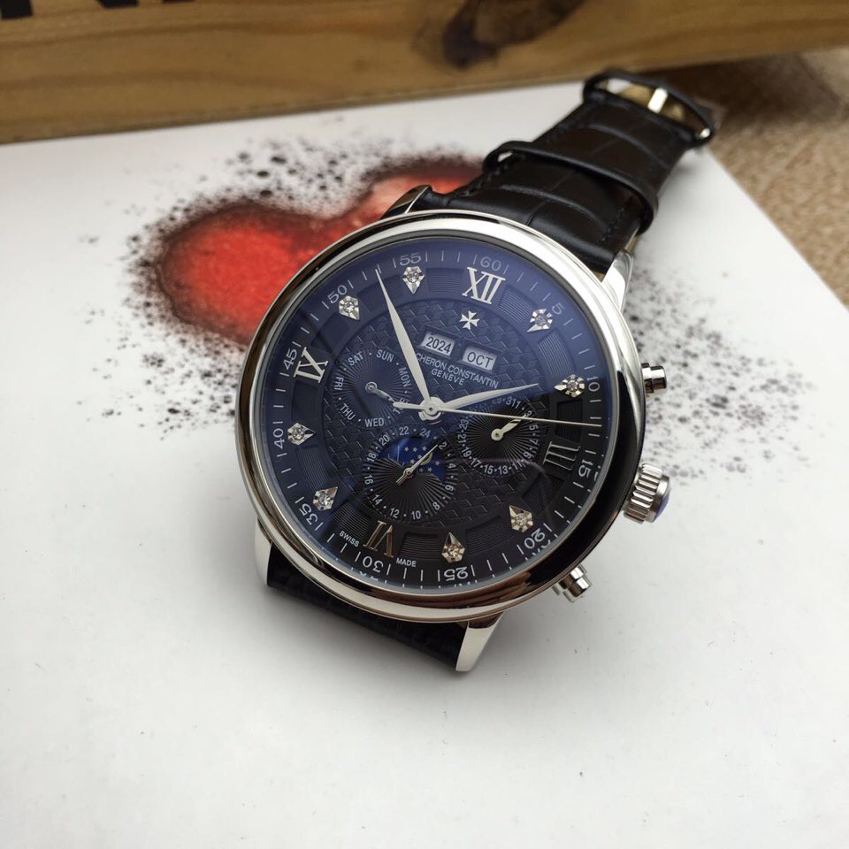 3A江詩丹頓 日內瓦紋全自動機械機芯 藍寶石玻璃 星辰萬年曆腕錶