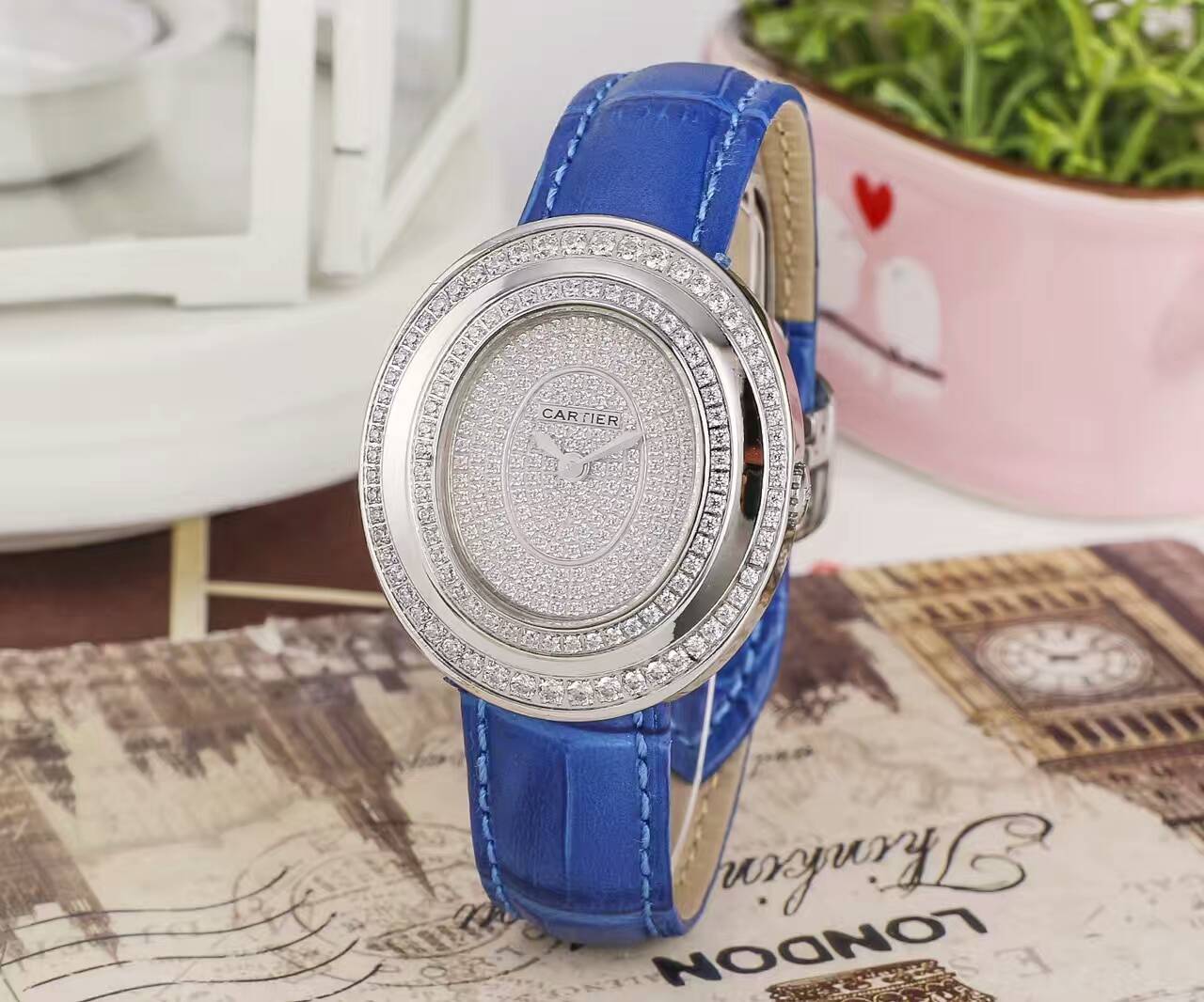 3A卡地亚 女士精品腕錶 瑞士進口原裝石英機芯 藍寶石玻璃 316精鋼