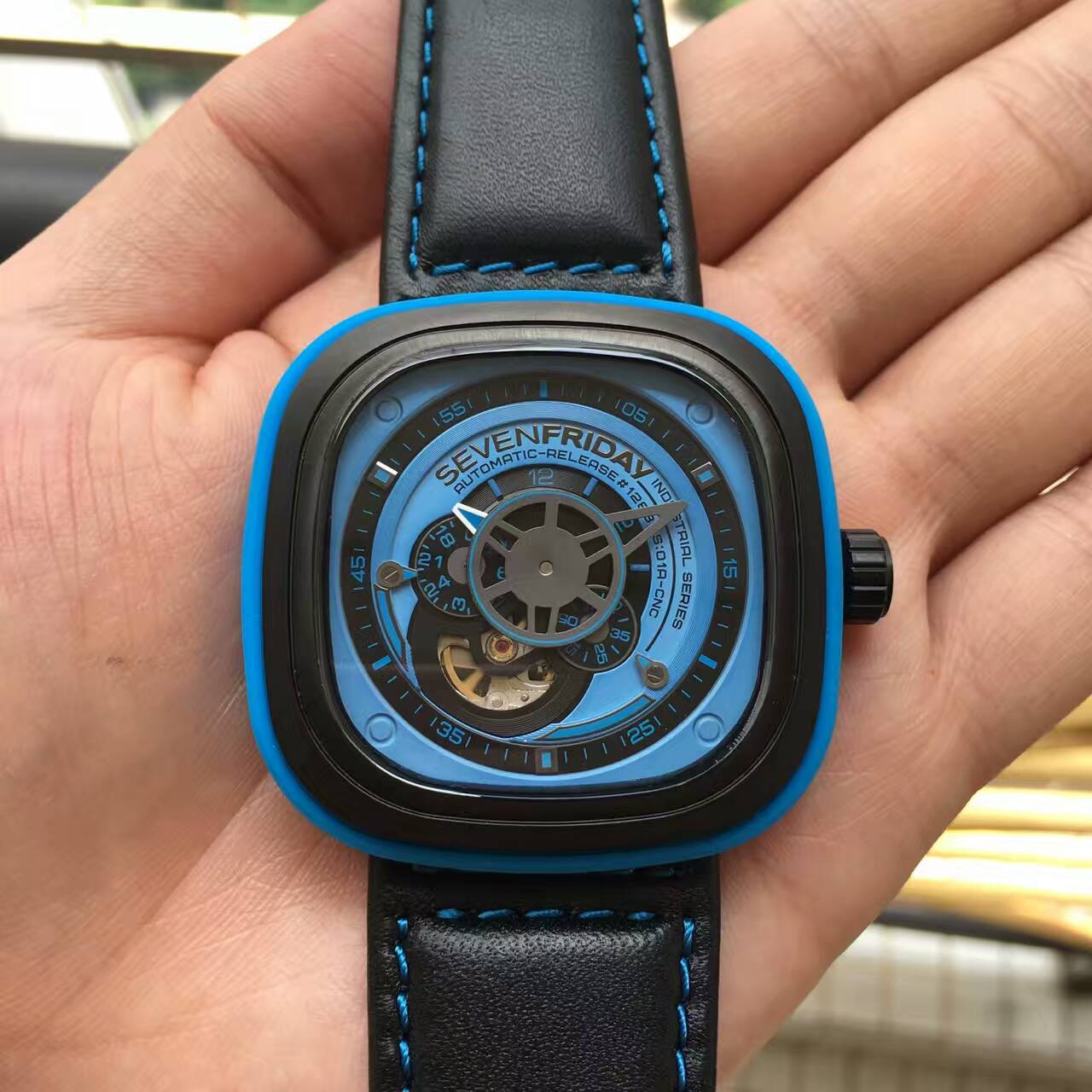 3A七個星期五 精品彩色系列腕錶 潮藍錶盤 藍寶石鏡面 生活防水