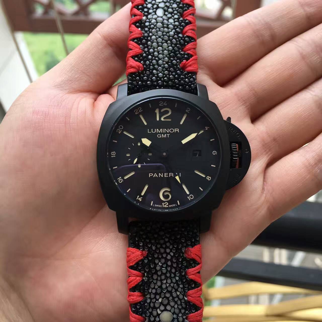 3A沛納海 魔鬼魚腕錶 雅黑錶殼 海鷗機芯 316精鋼 寬大指針 手錶品牌
