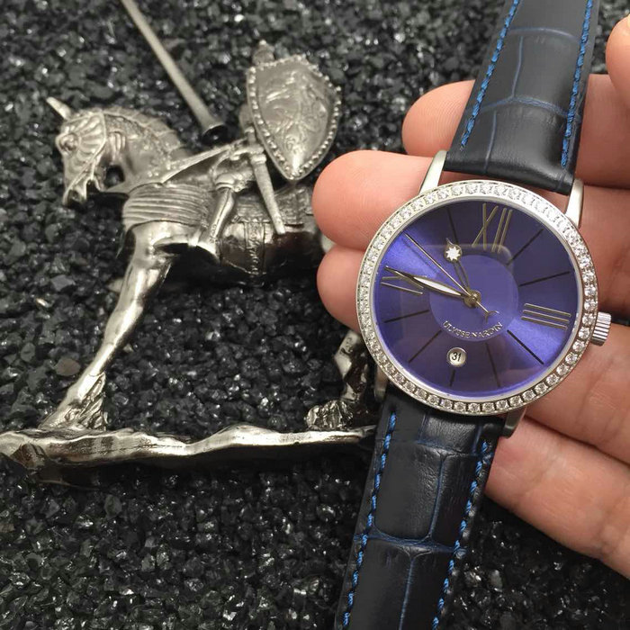 3A雅典Athens腕錶 進口超薄石英機芯 鑲鉆雙拱藍 寶石玻璃鏡面 直徑35mm