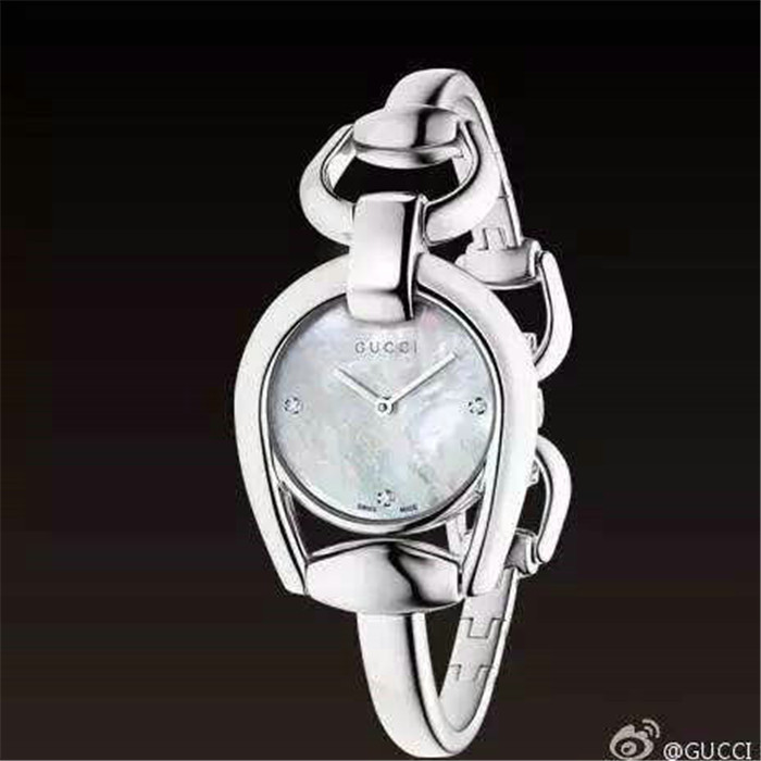 3A古馳Gucci手鐲女錶 搭載瑞士機芯 藍寶石玻璃 白色錶盤 a貨手錶