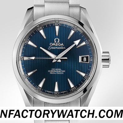 3A歐米茄Omega Seamaster海馬系列Aqua Terra 150米 231.10.39.21.03.001 316L實心精鋼錶殼 藍色錶盤 