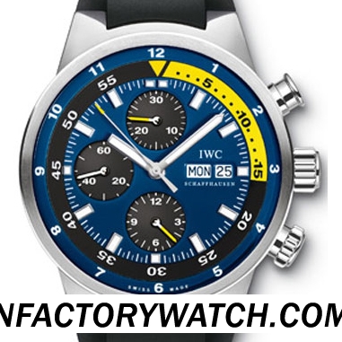 3A萬國 IWC 海洋時計 IW378203 雙AR塗層的防刮藍寶石 藍色錶盤 橡膠錶帶