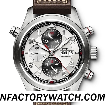 3A萬國IWC飛行員計時腕錶IW371806噴火戰機 防刮藍寶石水晶雙層鍍膜 白色錶盤 黑白子錶盤 