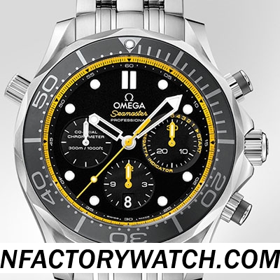 3A欧米茄Omega 海马系列 212.30.44.50.01.002 黑色錶盘 单向旋转黑色陶瓷錶圈 黑色橡胶錶带 