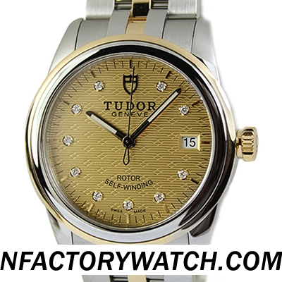 3A帝舵Tudor 駿珏系列 55003-68053 316F不鏽鋼 螺絲背及錶冠 包金錶圈