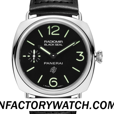 3A沛納海Panerai RADIOMIR BLACK SEAL LOGO Pam00380/Pam380 316L不鏽鋼錶殼 夜光錶盤和指針