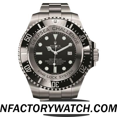 3A勞力士Rolex DEEPSEA CHALLENGE 316L不鏽鋼 礦物晶體 黑色錶盤 單向旋轉錶圈黑色陶瓷