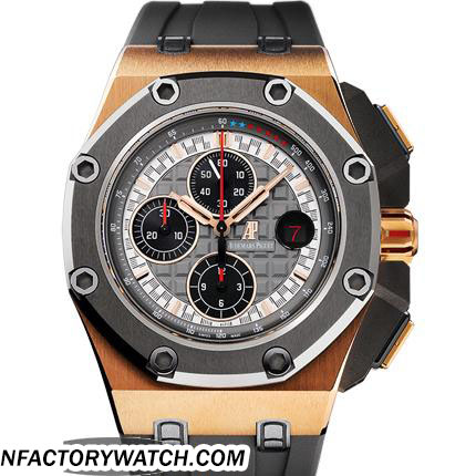 3A愛彼AP Royal Oak Offshore 皇家橡樹離岸型 26568OM.OO.A004CA.01 金屬陶瓷 黑色紋理錶盤 灰色橡膠