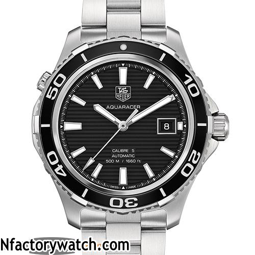 3A豪雅TAG HEUER AQUARACER 競潛 WAK2110.BA0830 藍寶石水晶 316L精鋼 單向旋轉錶圈 黑色