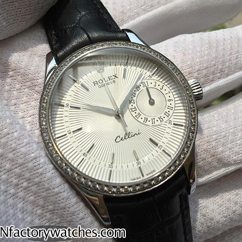 3A勞力士Rolex cellini 切利尼 m50519-0004 鑲鑽版 亞洲ETA2824 316L不鏽鋼 人工鑽 藍寶石水晶玻璃