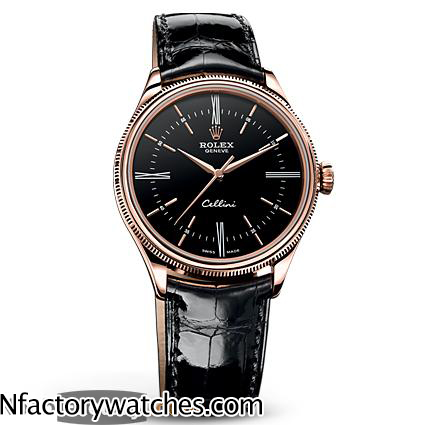 3A勞力士Rolex cellini 切利尼 m50505-0005 316L精鋼 電鍍玫瑰金錶圈 316L精鋼錶蒙 防劃藍寶石水晶 