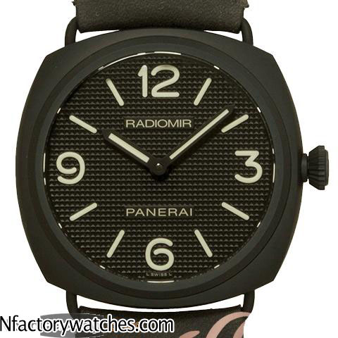 3A沛納海 Panerai Radiomir Black Seal Ceramica Pam00643 Pam643 亞洲6497手動機芯 藍寶石水晶玻璃 黑色錶盤