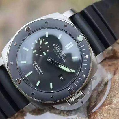 3A沛納海Pam389，基于上海ETA7750-2 自動機械機芯修改的 P9000 自動上鏈機芯 藍寶石玻璃錶鏡 永不磨損