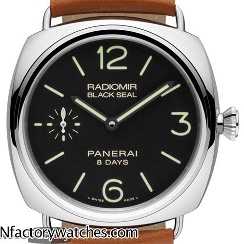 3A沛納海Panerai RADIOMIR BLACK SEAL 8 DAYS ACCIAIO PAM00609 Pam609 海鷗6497-2 複刻P5000 316L不鏽鋼 藍寶石水晶玻璃