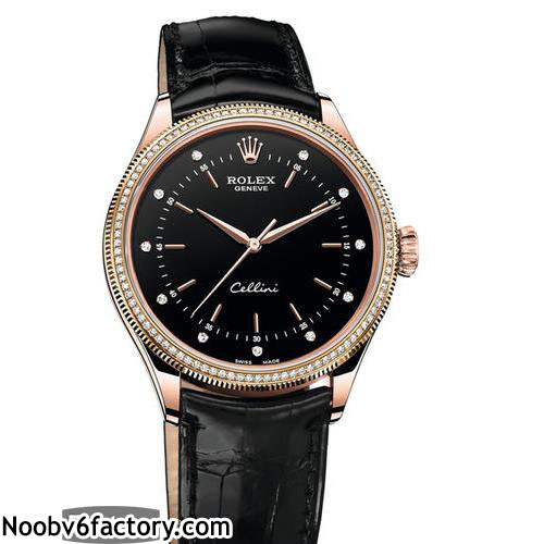 3A勞力士Rolex cellini 切利尼 50605RBR 鑲鑽 實心316L不鏽鋼 電鍍18K玫瑰金 藍寶石水晶玻璃 