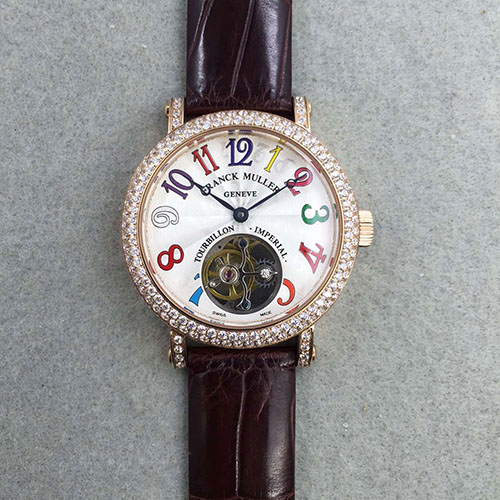 3A法蘭克穆勒 Franck Muller 女士腕錶  搭載手動上鏈陀飛輪機芯 直徑36.5mm 厚10.8mm