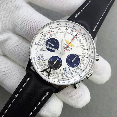 3A百年靈 Breitling 航空計時系列白殼白面 搭載7750機芯 藍寶石玻璃 JF出品