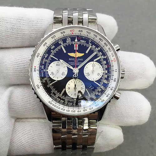 3A百年靈 Breitling 航空計時系列白殼黑面 搭載7750機芯 精仿手錶