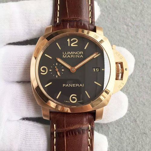 3A沛納海 Panerai Luminor Marina系列pam393大號玫金殼 搭載P9000機芯 藍寶石鏡面 316精鋼