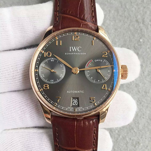 3A萬國 IWC 葡萄牙系列七日鏈V3版升級版 搭載自動機械機芯 藍寶石鏡面 牛皮錶帶 ZF出品