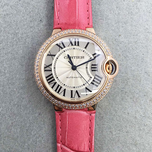 3A卡地亞 Cartier 玫金帶鉆圈中號 316精鋼 36mm JF出品