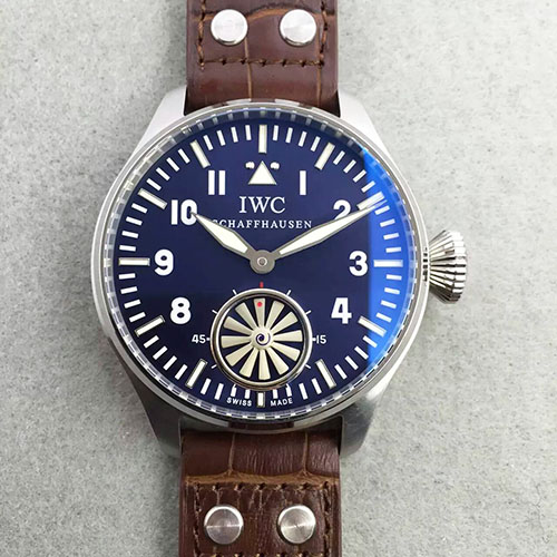 3A萬國 IWC 飛行員系列渦輪 藍面 藍寶石玻璃 V6出品