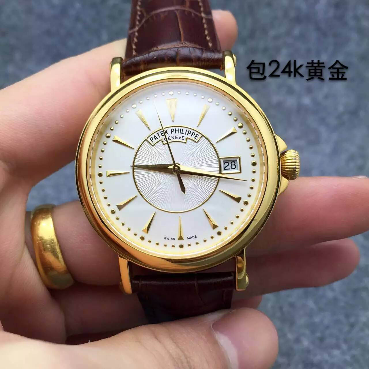 3A百達翡麗 PATEK PHILIPPE 24K包金現貨年前優惠大酬賓