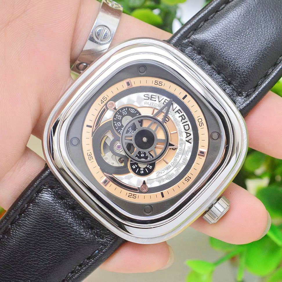 3ASevenFriday 渦輪全自動方形自動機械皮帶錶