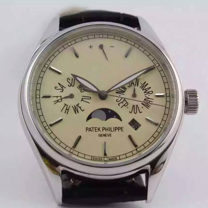 3A百達翡麗 Patek Philippe 六針多功能系列升級版搭載進口cal.324S IRM QALU機芯 集日夜 月份 星期 動能于一身