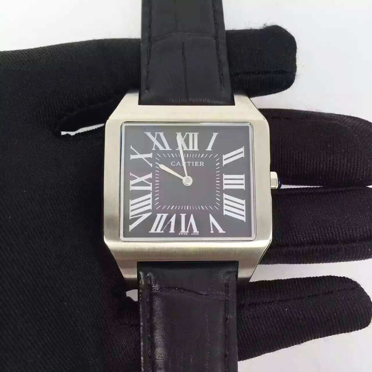 3A卡地亞 Cartier 首款桑托斯系列 W2006951機械錶 搭載原裝進口9015全自動機芯 44mm*34mm  超薄殼身