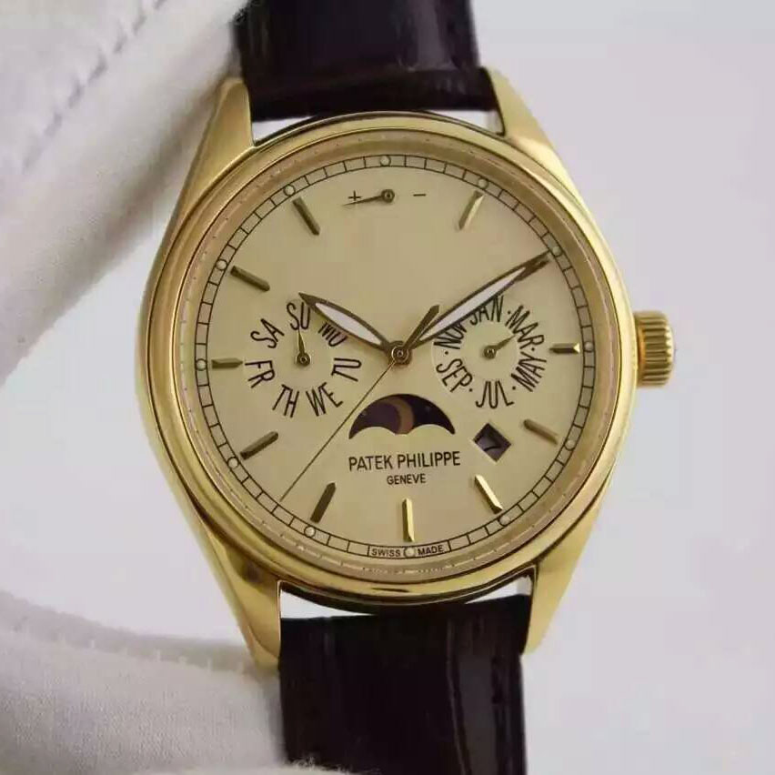 3A百達翡麗 Patek Philippe 六針多功能系列升級版 搭載進口9100改Cal.324S IRM QA LU機芯 集日夜、月相、星期、動能于一身