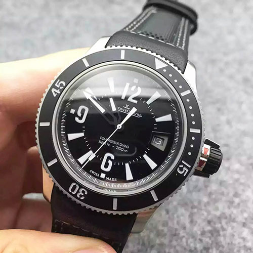 3A積家 Jaeger-LeCoultre 壓縮大師系列潛水專業佩戴款 潛水專業皮革皮帶 搭載2824機芯